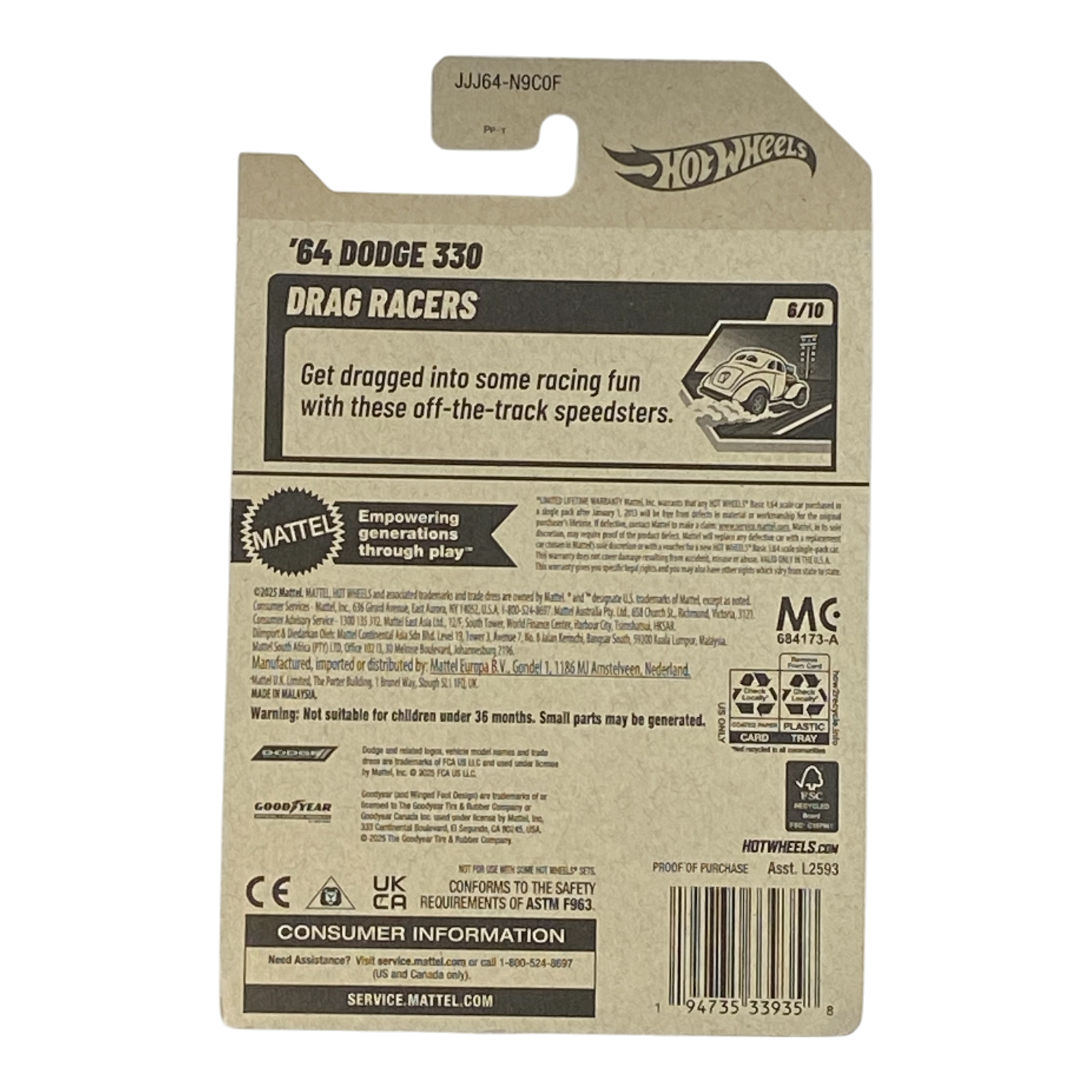 Hot Wheels '64 Dodge 330 - Drag Racers Series 6/10