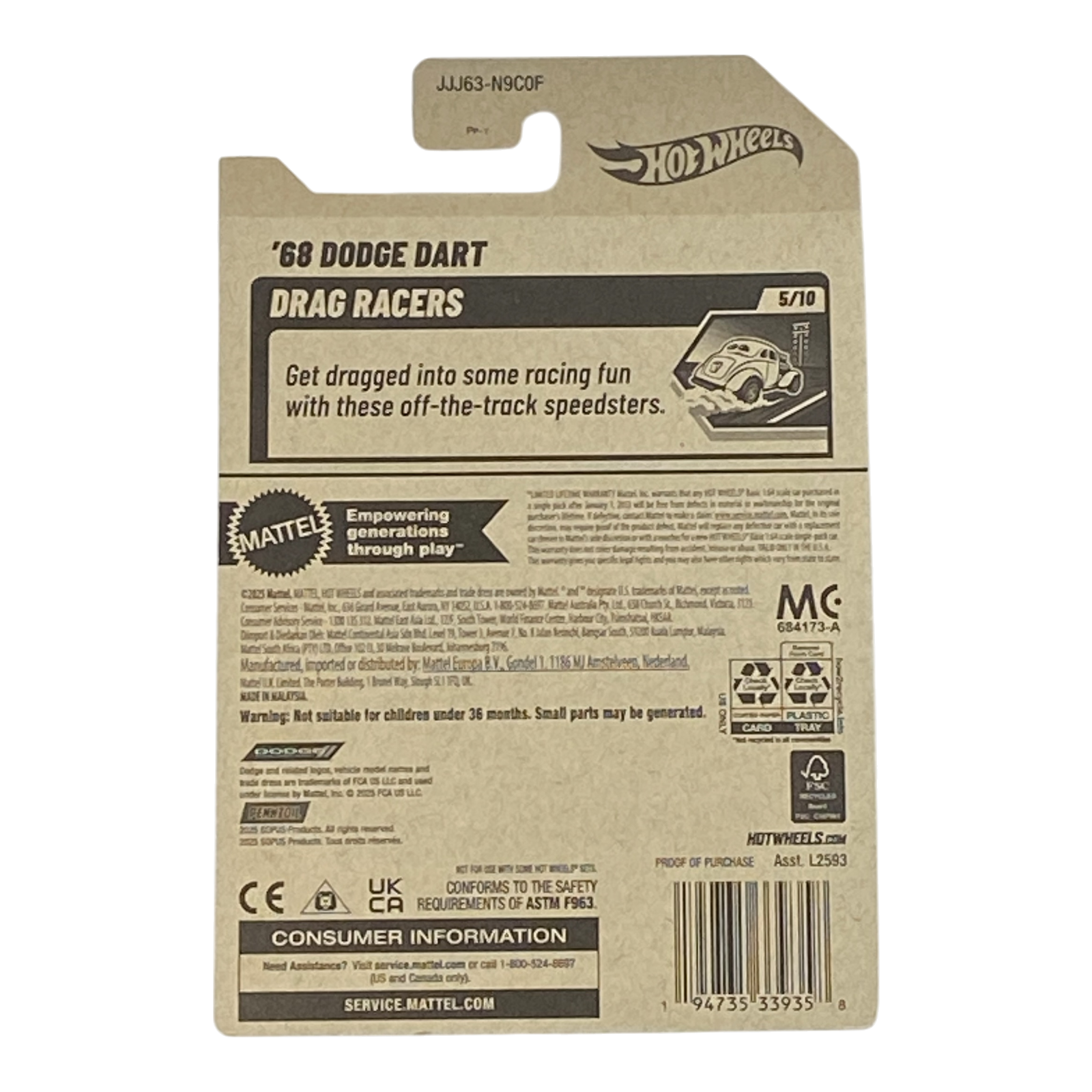 Hot Wheels '68 Dodge Dart - Drag Racers Series 5/10