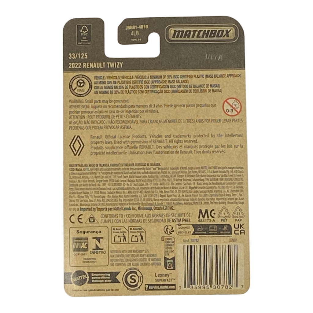 Matchbox 2022 Renault Twizy - 2026 Matchbox Series 33/125