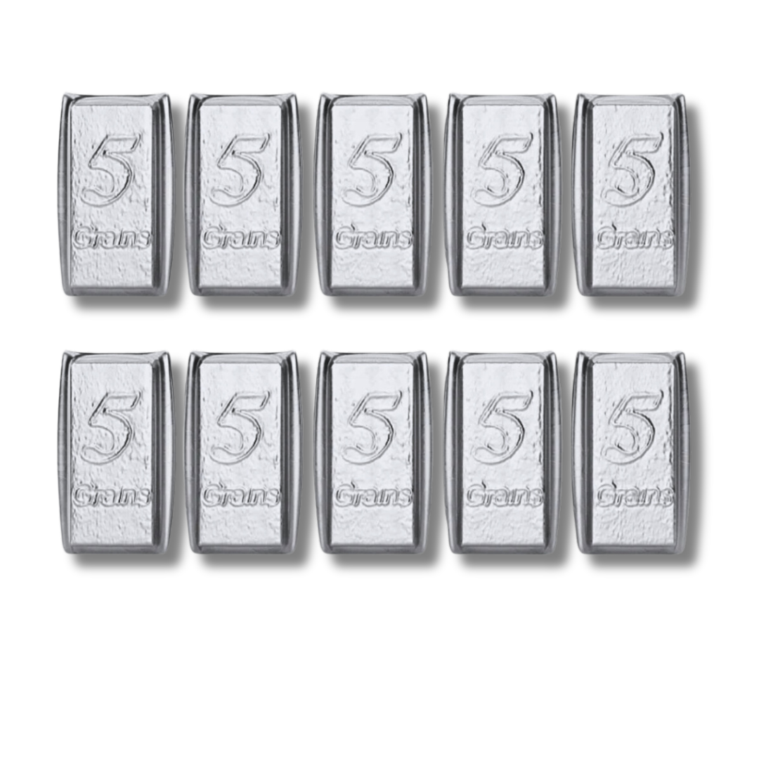 Lot of 10 – 5 Grain Solid Silver .999 Fine Micro Bars (1 Gram Total)