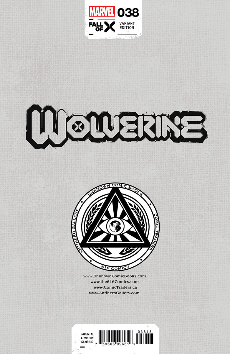 [Signed Nakayama W/ COA] WOLVERINE #38 [FALL] UNKNOWN COMICS DAVID NAKAYAMA HELLFIRE EXCLUSIVE VIRGIN VAR (04/24/2024)