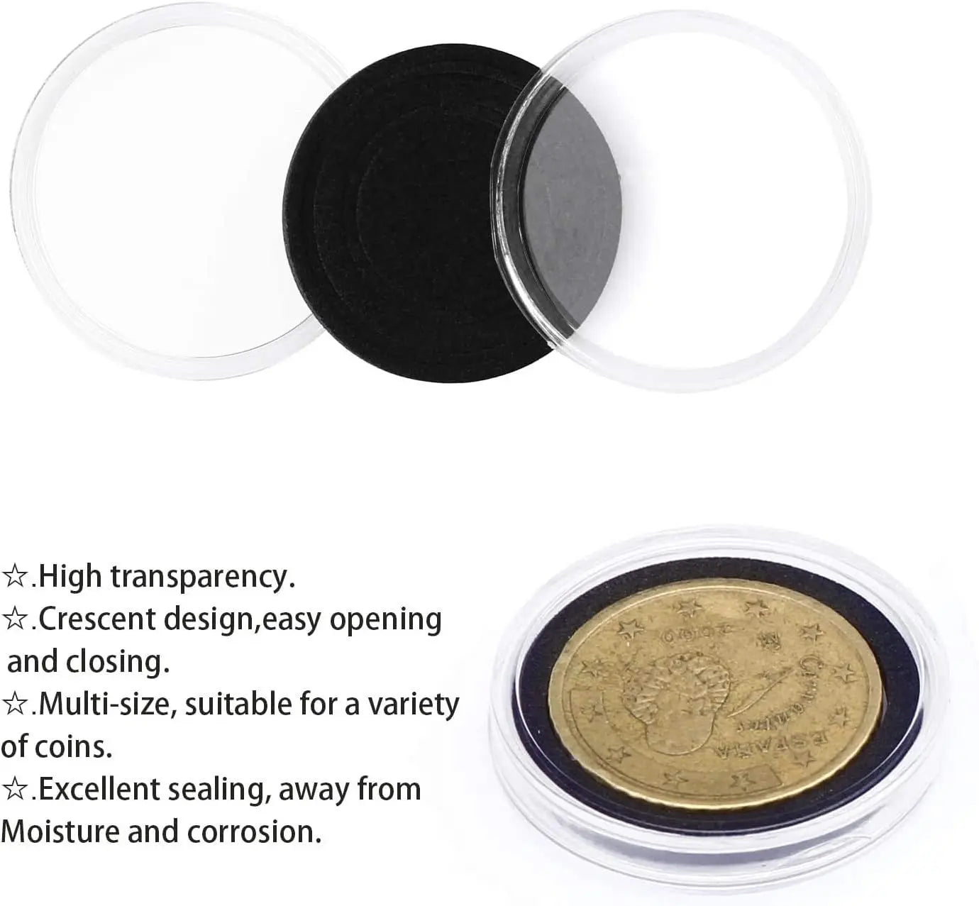 100-Piece Coin Capsule Storage Case | 30mm | Fits Silver Eagles, Quarters & More