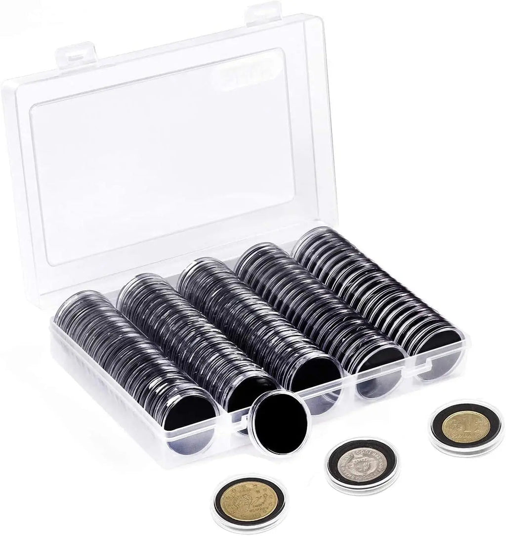 100-Piece Coin Capsule Storage Case | 30mm | Fits Silver Eagles, Quarters & More
