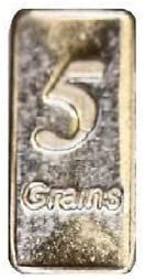 Lot of 10 – 5 Grain Solid Silver .999 Fine Micro Bars (1 Gram Total)