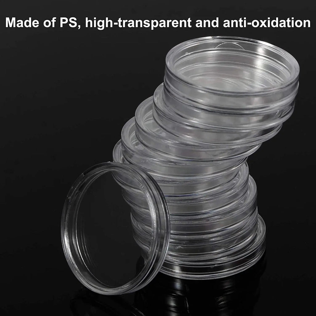 100-Piece Coin Capsule Storage Case | 30mm | Fits Silver Eagles, Quarters & More